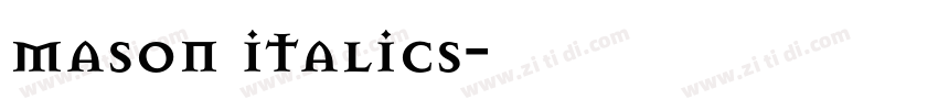mason italics字体转换